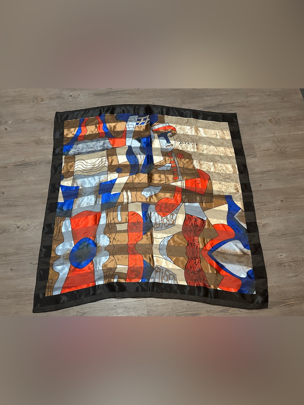 Picasso Colorful Abstract Scarf - Picture 3 of 3